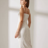 Giovanna™ | Abito midi con bretelle decorate