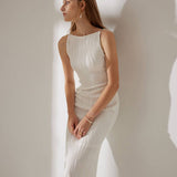 Giovanna™ | Abito midi con bretelle decorate