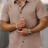 Varel | Camicia leggera a maniche corte in misto lino