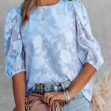 Camicetta in chiffon con maniche a sbuffo da donna