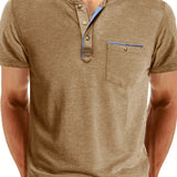 Varel | T-shirt elegante con colletto rotondo e tasca