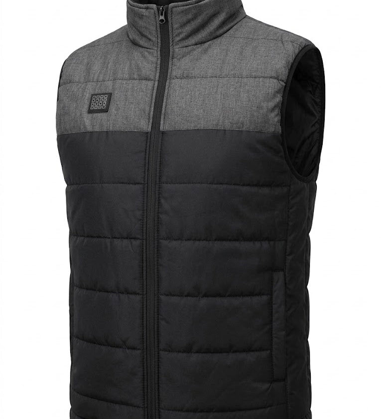 Gilet imbottito riscaldato USB unisex – Strato invernale con collo alto e doppio controllo del calore