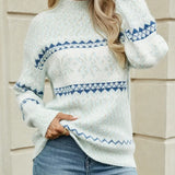 Maglione da donna in maglia Fair Isle – Pullover morbido fantasia per vestirsi comodamente in inverno