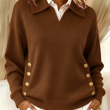 Giovanna™ | Maglione con collo polo e bottoni