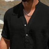 Varel | Camicia estiva elegante con colletto alto