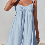 Elegante mini abito semplice da donna – Vestibilità comoda e alla moda
