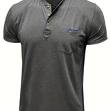 Varel | T-shirt elegante con scollo rotondo e tasca