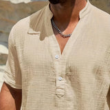 Varel | Camicia estiva elegante con colletto alto