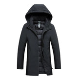 Parka con cappuccio di media lunghezza da uomo – Caldo cappotto invernale