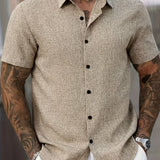 Varel | Camicia leggera a maniche corte in misto lino
