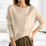 Cardigan da donna con bottoni sul davanti in maglia, vestibilità comoda, essenziale per stratificare