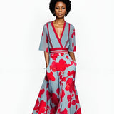 Abito Maxi Scollo a V per Donne – Adatto per Primavera e Estate, Ideale per Occasioni Casual e Festive