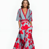 Abito Maxi Scollo a V per Donne – Adatto per Primavera e Estate, Ideale per Occasioni Casual e Festive