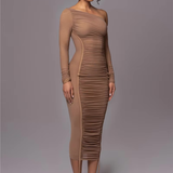 Abito Midi Scollo Asimmetrico per Donne – Adatto per Occasioni Festive, Con Una Spalla e Vestibilità Slim
