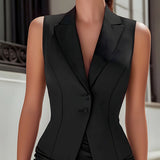Set Donna Scollo – Senza Maniche, Adatto per Casual e Lavoro, Ideale per Primavera e Estate