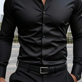 Varel | Camicia elegante a maniche lunghe con bottoni
