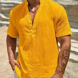 Varel | Camicia estiva elegante con colletto alto