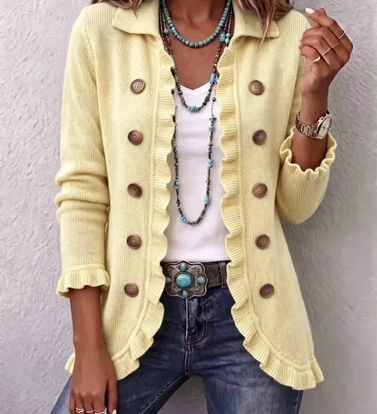 Cinzia™ | Giacca con broderie floreali e volant