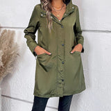 Donna - Giacca lunga autunnale - Collo alto