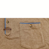 Varel | T-shirt elegante con colletto rotondo e tasca