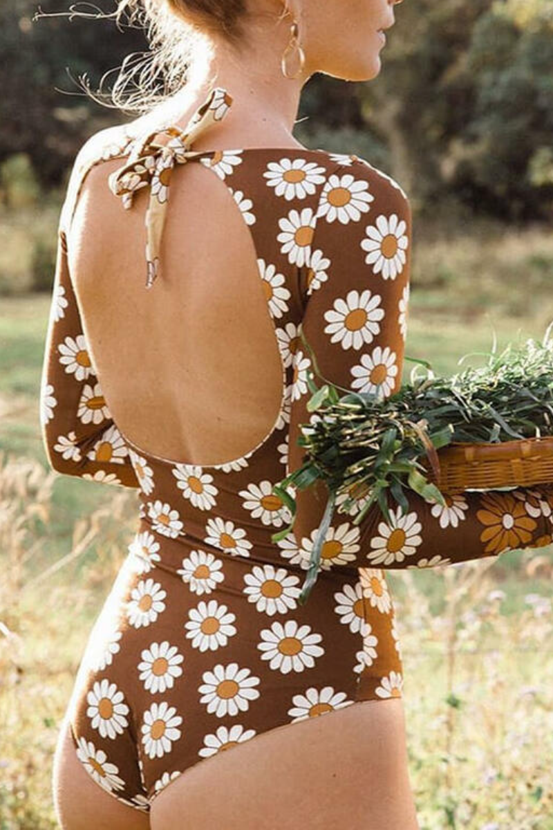 Costume da Bagno Intero Sportivo da Donna – Maniche Lunghe, Collo Alto, Adatto per Attività Estive e Acquatiche