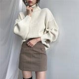 Varel | Pullover di lusso con collo alto e maniche a palloncino