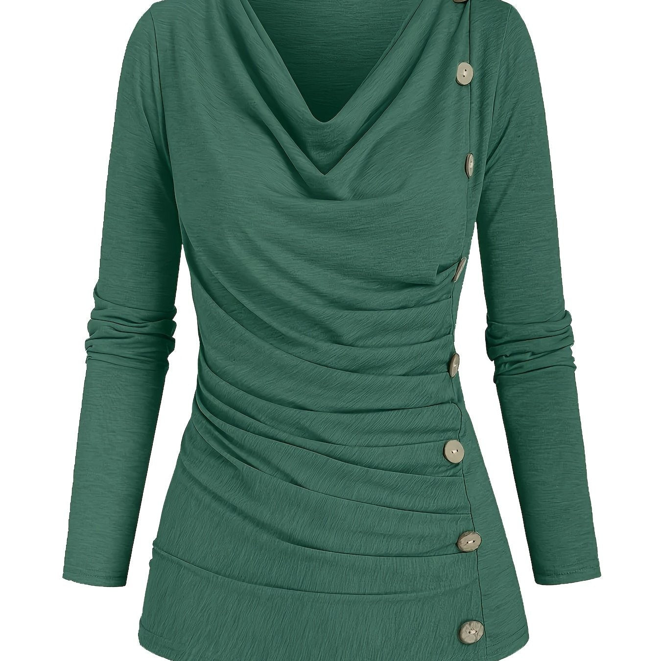 Maglia Casual Donna in Maglia con Collo Alto e Dettagli a Volant Moda Quotidiana alla Moda Leggera e Confortevole