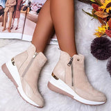 Stivaletti Impermeabili da Donna – Casual, Adatti per Primavera e Autunno, Con Cerniera e Vestibilità Confortevole