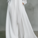 Abito maxi da donna con bottoni frontali - Morbido ed elegante