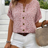 Blusa Femminile Sottile – Con Bottoni, Adatta per Lavoro e Uso Quotidiano