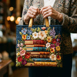 Borsa artigianale – Stampa Floreale e Libri