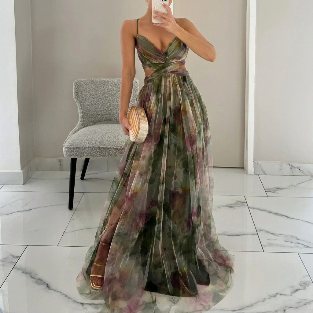 Margareeta – Abito Max lungo a Fiori