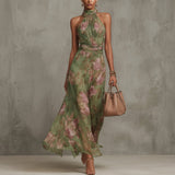 Anni – maxi-abito con stampa floreale