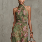 Anni – maxi-abito con stampa floreale