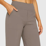 Pantaloni dritti a vita alta da donna – Vestibilità comoda e rilassata