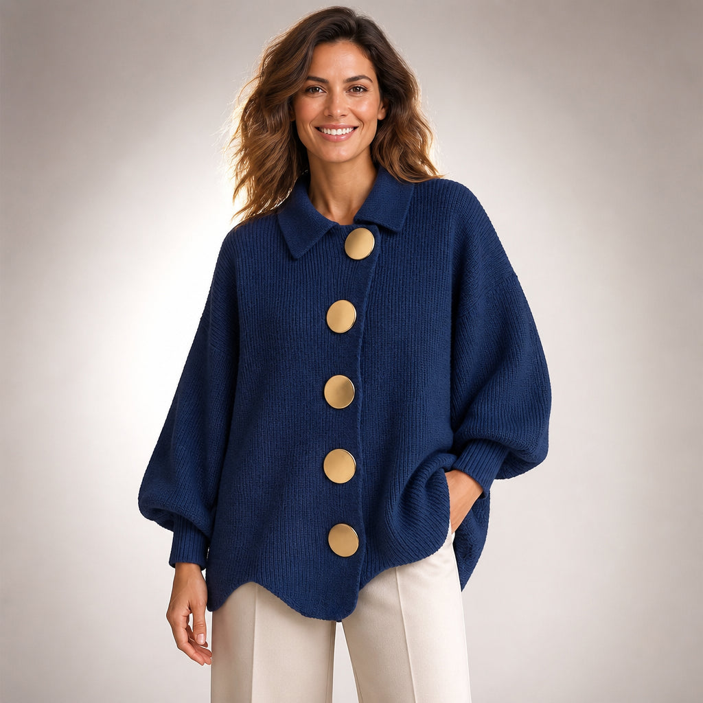 Cardigan oversize con bottoni dorati | Beatrice™