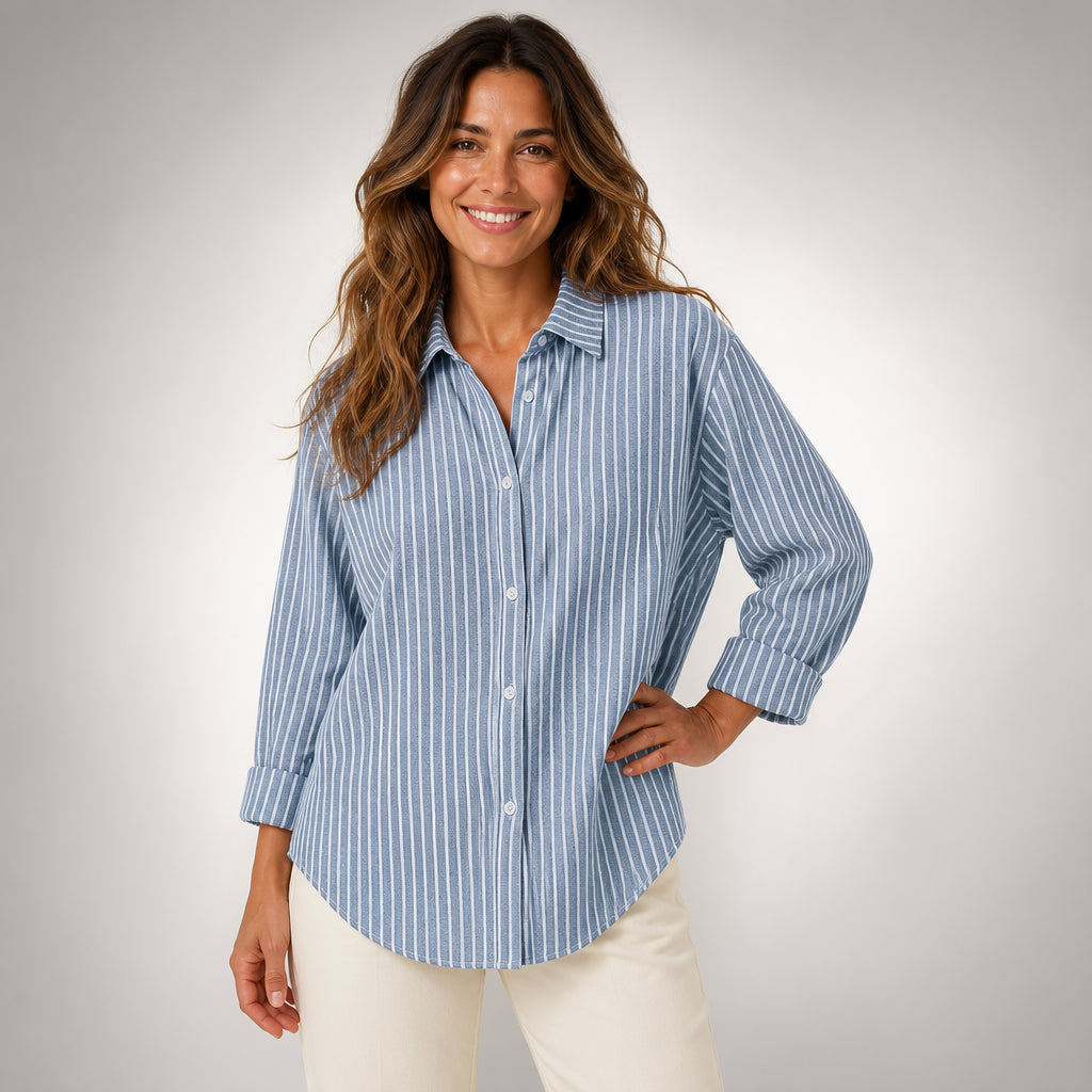 Camicia a righe morbida e comoda da indossare
