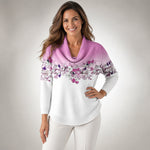 Gaia™ | Maglione collo alto ricamato floreale