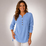 Carlotta™ | Tunica henley morbida in maglia