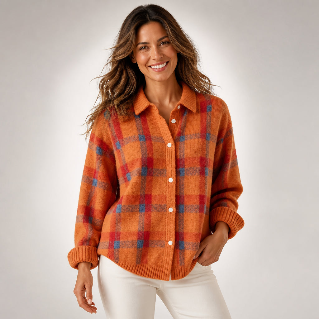 Ludovica™ | Cardigan a quadri morbido e versatile
