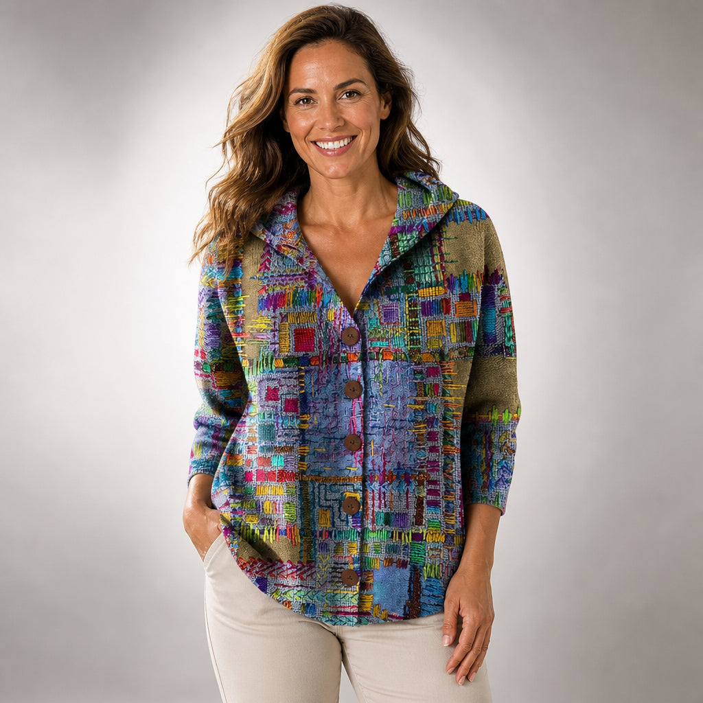 Cardigan con cappuccio e stampa | Stella™