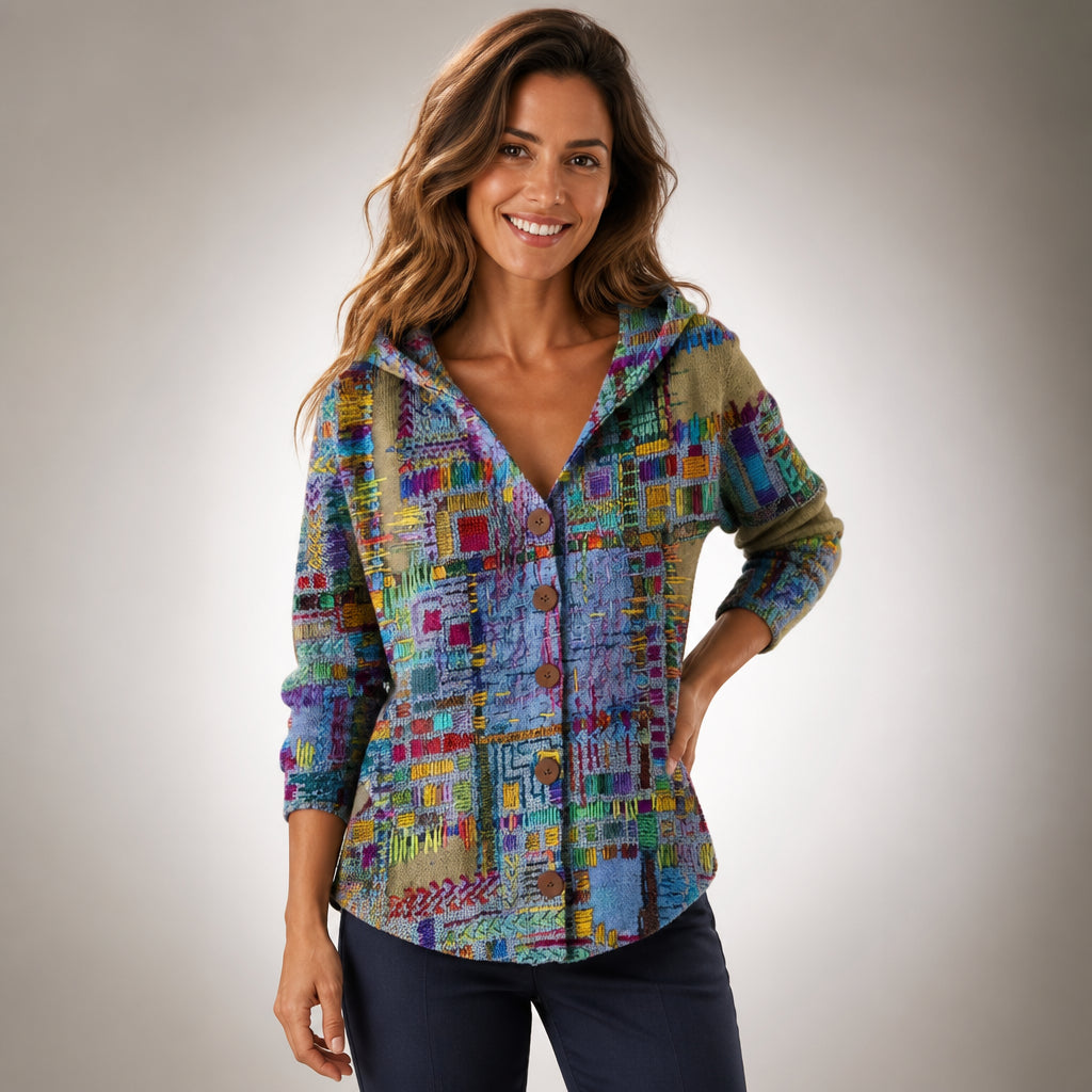 Cardigan con cappuccio e stampa | Stella™