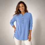 Carlotta™ | Tunica henley morbida in maglia