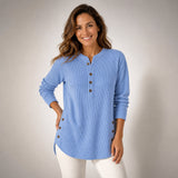 Carlotta™ | Tunica henley morbida in maglia