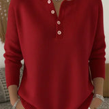 Laura™ | Maglione henley in maglia morbida