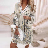 Abito A-line da Donna – Con Pizzo, Adatto per Primavera e Estate