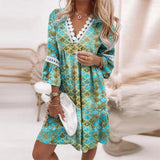 Abito A-line da Donna – Con Pizzo, Adatto per Primavera e Estate