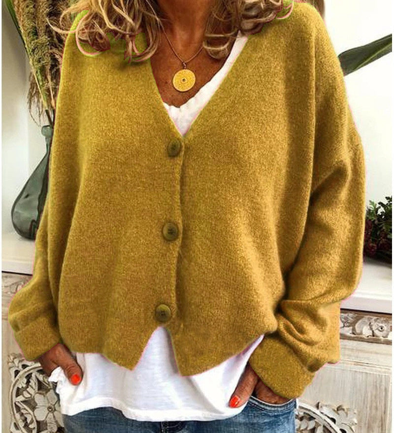 Cardigan lavorato a maglia da donna