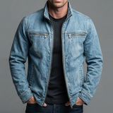 Varel | Giacca in denim dal taglio rilassato con zip