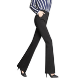 Pantaloni sartoriali eleganti da donna con taglio ad A e vita alta